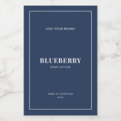 白モダンの縁ど編集可能カラー製品ラベル ワインラベル (シングルラベル)