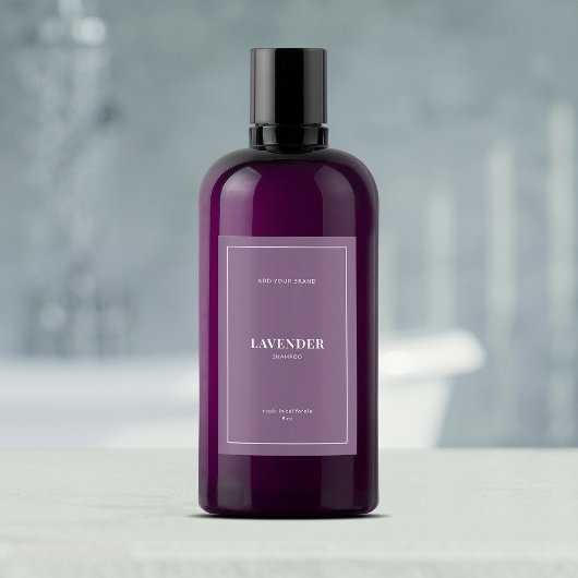 白モダンの縁ど編集可能カラー製品ラベル ワインラベル