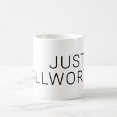 白モダンの黒名 コーヒーマグカップ (中央)