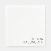 白モダンの黒名 スタンダードランチョンナプキン (正面)