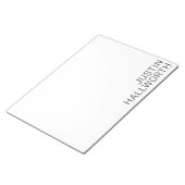 白モダンの黒名 ノートパッド (アングル)