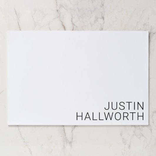 白モダンの黒名 ペーパーパッド (正面)