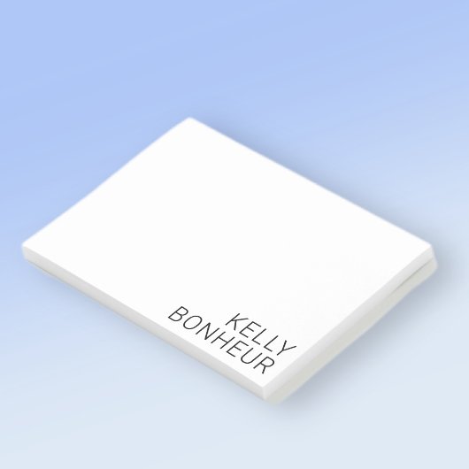 白モダンの黒名 ポストイット