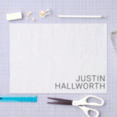 白モダンの黒名 薄葉紙 (クラフト)