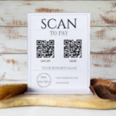 白モダンの2つのQRコー企業のドスキャン ポスター