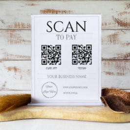 白モダンの2つのQRコー企業のドスキャン ポスター