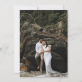 白モダンはっきりしたの大きな日付日付を保存 セーブザデート (裏面)