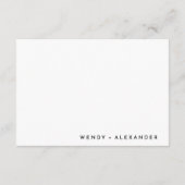 白モダンはっきりした結婚詳細 エンクロージャーカード (裏面)