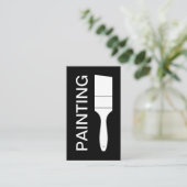 白モダンはっきりした黒の画家 名刺 (スタンド正面)