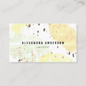 白モダンアイボリーブラシストローク名刺 名刺 (正面)