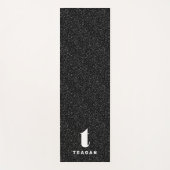 白モダンアニマルプリント ヨガマット (正面)