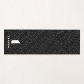 白モダンアニマルプリント ヨガマット (正面(横))