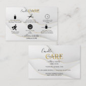 白モダンエレガントと金ゴールド 名刺 (正面/裏面)