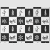 白モダンエレガントと黒のフェスティバル 薄葉紙 (正面)