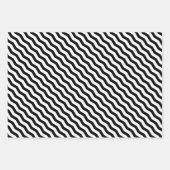 白モダンエレガントの贈り物ストライプの ラッピングペーパーシート (正面3)