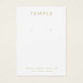 白モダンエレガントイヤリング表示カード (正面)