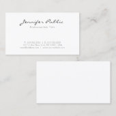 白モダンエレガントテンプレートシンプルミニマル 名刺 (正面/裏面)