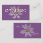 白モダンエレガントデイジー紹介カード 紹介カード (正面/裏面)