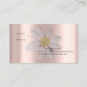 白モダンエレガントデイジー、バラ金ゴールド紹介カード 紹介カード (裏面)