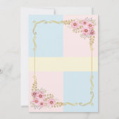 白モダンエレガントバニー赤ちゃんシャワー 招待状 (裏面)