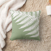 白モダンエレガントファーンセージ緑 クッション (ブランケット)
