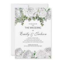 白モダンエレガントフローラグ結婚リーン