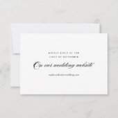 白モダンエレガントミニマル結婚リスト 出欠カード (正面)