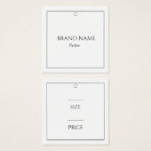 白モダンエレガント価ラベル (正面&裏面)