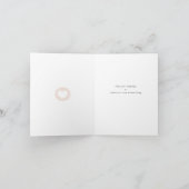 白モダンエレガント光ピンクのハート母の日 カード (内部)