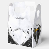 白モダンエレガント大理石の黒いシルエット フェイバーボックス (オープン)