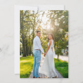 白モダンエレガント大理石フォトコラージュ結婚ズ 招待状 (裏面)