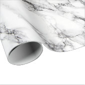 白モダンエレガント大理石 ラッピングペーパー (ロールコーナー)