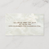 白モダンエレガント大理石，紙吹雪，唇 名刺 (裏面)