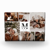 白モダンエレガント家族フォトコラージュ記念ファイル フォトブロック (正面)