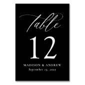 白モダンエレガント書の結婚書 テーブルナンバー (正面)