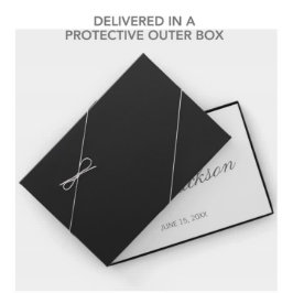 白モダンエレガント書結婚文字 ゲストブック