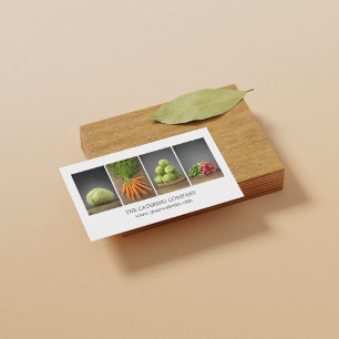 白モダンエレガント栄養コーチシェフ 名刺