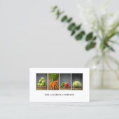 白モダンエレガント栄養コーチシェフ 名刺 (スタンド正面)