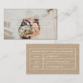 白モダンエレガント縁ど写真家 名刺 (正面/裏面)