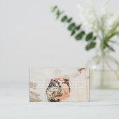 白モダンエレガント縁ど写真家 名刺 (スタンド正面)