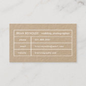 白モダンエレガント縁ど写真家 名刺 (裏面)