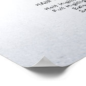 白モダンエレガント美しいサロン価格表 ポスター (角)