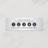 白モダンエレガント美しいサロン ロイヤリティカード (裏面)