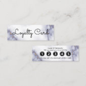 白モダンエレガント美しいサロン ロイヤリティカード (正面/裏面)