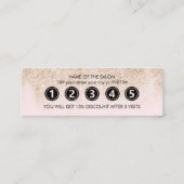 白モダンエレガント美しいサロン ロイヤリティカード (裏面)