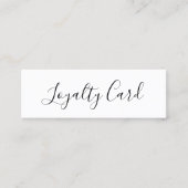 白モダンエレガント美しいサロン ロイヤリティカード (正面)