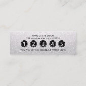 白モダンエレガント美しいサロン ロイヤリティカード (裏面)