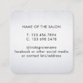 白モダンエレガント美しいサロン 予約カード (裏面)