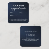 白モダンエレガント美しいサロン 予約カード (正面/裏面)