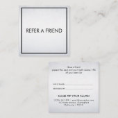 白モダンエレガント美しいサロン 紹介カード (正面/裏面)